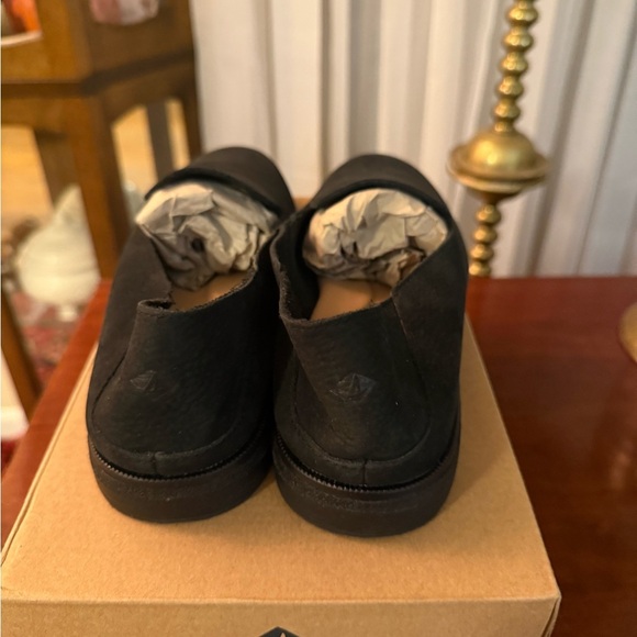 Sperry Seaport Levy Black Suede Leather Womens Loafers New Size 9 - Picture 5 of 6